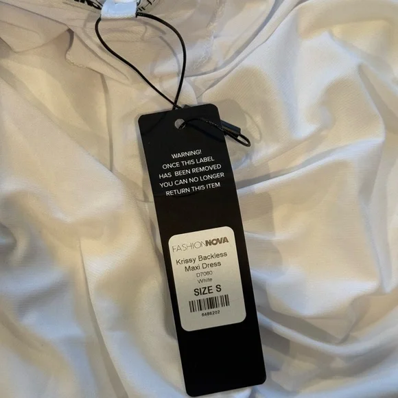 Fashion Nova White Backless Maxi Dress - Picture 3 of 3